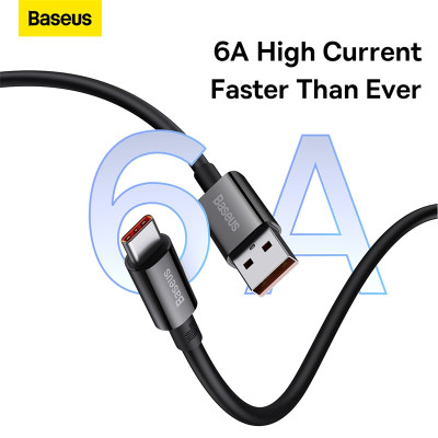 Кабель Baseus Superior Series Fast Charging Data Cable USB to Type-C 100W 1m Cluster Black Кабель Baseus Superior Series Fast Charging Data Cable USB to Type-C 100W 1m Cluster Black