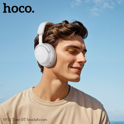 Бездротові накладні навушники HOCO W53 Tone BT headphones Morning Mist White Бездротові накладні навушники HOCO W53 Tone BT headphones Morning Mist White