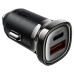 Автомобільний зарядний пристрій ACEFAST B19 PD30W (USB-C+USB-A) car charger metal gray