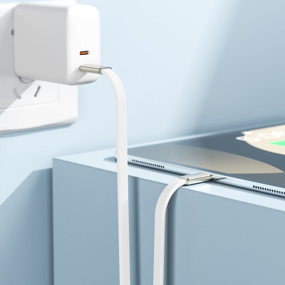 Кабель ACEFAST C24-01, USB to iP, 30W, 1.2m, Braided wire, Zinc alloy + TPE connectors, White Кабель ACEFAST C24-01, USB to iP, 30W, 1.2m, Braided wire, Zinc alloy + TPE connectors, White