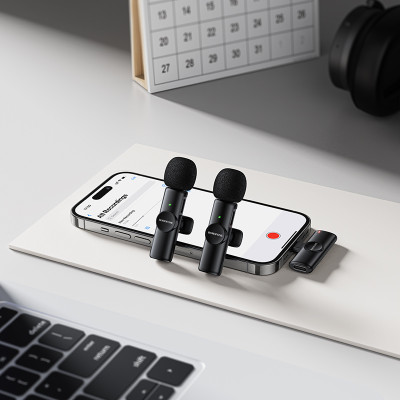 Бездротова мікрофонна система BOROFONE BFK16A Winner dual-mic (Lightning) Black