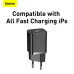 Мережевий зарядний пристрій Baseus Super Si Quick Charger 1C 20W EU Black