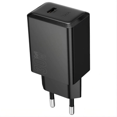Мережевий зарядний пристрій HOCO N70 Nuevo single port PD30W charger set(C to iP) Black