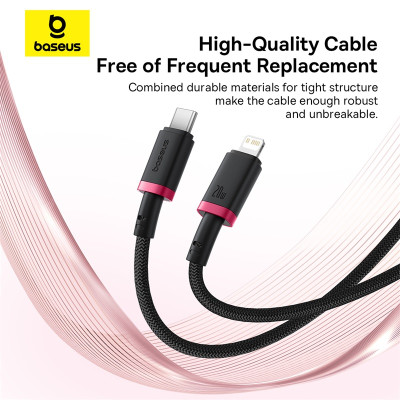 Кабель Baseus Dura Series Fast Charging Cable Type-C to iP 20W 2m Red+Black Кабель Baseus Dura Series Fast Charging Cable Type-C to iP 20W 2m Red+Black