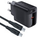 Мережевий зарядний пристрій з кабелем ACEFAST A82 PD20W GaN single USB-C charger set (P5) (EU) Black