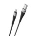 Кабель BOROFONE BX32 USB to Micro 2.4A, 1m, nylon, aluminum+TPE connectors, Black Кабель BOROFONE BX32 USB to Micro 2.4A, 1m, nylon, aluminum+TPE connectors, Black
