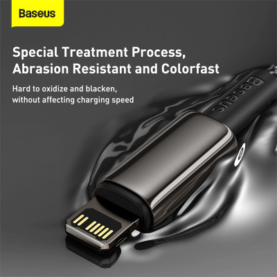 Кабель Baseus Tungsten Gold Fast Charging Data Cable Type-C to iP PD 20W 2m Black