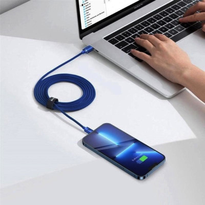 Кабель Baseus Crystal Shine Series Fast Charging Data Cable Type-C to Type-C 100W 1.2m Blue Кабель Baseus Crystal Shine Series Fast Charging Data Cable Type-C to Type-C 100W 1.2m Blue