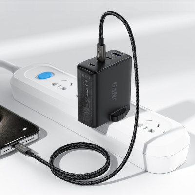 Кабель ACEFAST C23-01, USB to iP, 30W,1.2m, Nylon, Zinc alloy + TPE connectors, Black Кабель ACEFAST C23-01, USB to iP, 30W,1.2m, Nylon, Zinc alloy + TPE connectors, Black