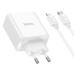 Мережевий зарядний пристрій HOCO C108A Leader PD35W dual port(2C) charger set(C to iP) White