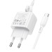 Мережевий зарядний пристрій з кабелем BOROFONE BAS42A Potential single-port QC3.0 charger set(Type-C) 18W White Мережевий зарядний пристрій з кабелем BOROFONE BAS42A Potential single-port QC3.0 charger set(Type-C) 18W White