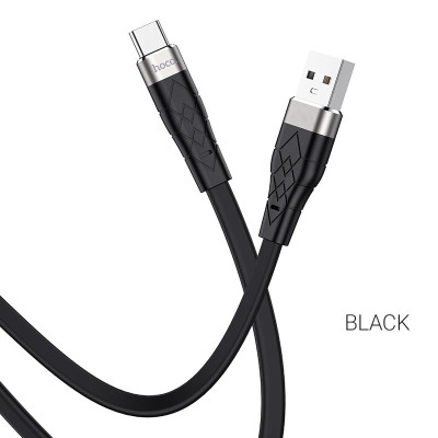 Кабель HOCO X53 USB to Type-C 3A, 1m, silicone, aluminum connectors, Black Кабель HOCO X53 USB to Type-C 3A, 1m, silicone, aluminum connectors, Black