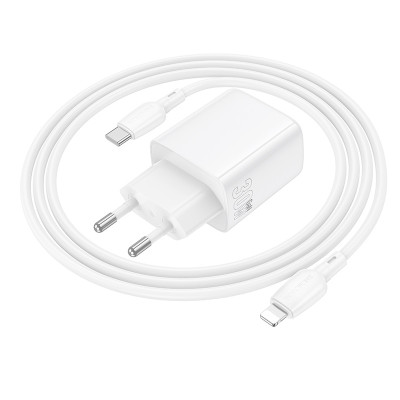 Сетевое зарядное устройство BOROFONE BN28 Fuente single port PD30W charger (EU) White Сетевое зарядное устройство BOROFONE BN28 Fuente single port PD30W charger (EU) White