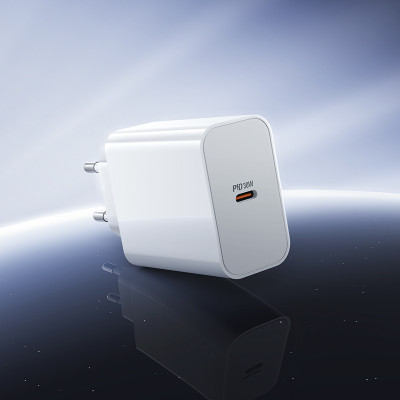 Мережевий зарядний пристрій BOROFONE BA107A Stellar single port PD30W charger (EU) White