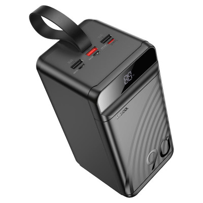Зовнішній акумулятор HOCO J123D Element 22.5W+PD20W fully compatible power bank with digital display(90000mAh) Black