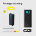Зовнішній акумулятор Baseus Amblight Digital Display Fast Charge Power Bank 26800mAh 65W Cluster Black