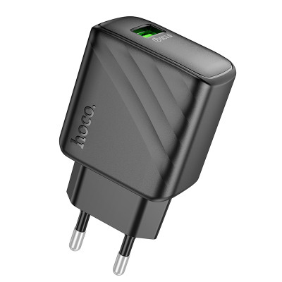 Мережевий зарядний пристрій HOCO CS21A Rich single port QC3.0 charger Black Мережевий зарядний пристрій HOCO CS21A Rich single port QC3.0 charger Black