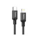 Кабель HOCO X14 Type-C to iP 3A, 20W, 1m, nylon, aluminum connectors, Black