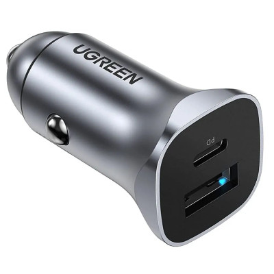 Автомобільний зарядний пристрій UGREEN CD130 Dual USB Car Charger (Space Gray) (UGR-30780) Автомобільний зарядний пристрій UGREEN CD130 Dual USB Car Charger (Space Gray) (UGR-30780)