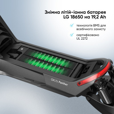 Електросамокат OKAI ES800 Panther Off-Road Black 12 Електросамокат OKAI ES800 Panther Off-Road Black 12