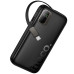 Зовнішній акумулятор HOCO Q51 Key PD20W power bank with telescopic cable(10000mAh) Black