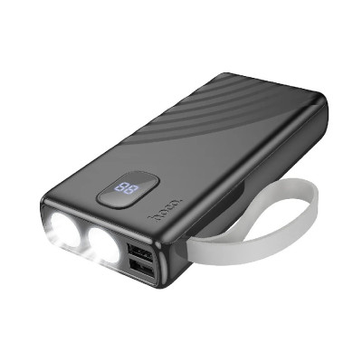 Зовнішній акумулятор HOCO J129A Nature flashlight power bank(20000mAh) Black