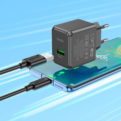 Мережевий зарядний пристрій HOCO N68 Nuevo single port PD20W charger White Мережевий зарядний пристрій HOCO N68 Nuevo single port PD20W charger White