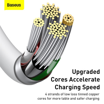 Кабель Baseus Superior Series Fast Charging Data Cable USB to iP 2.4A 0.25m White Кабель Baseus Superior Series Fast Charging Data Cable USB to iP 2.4A 0.25m White