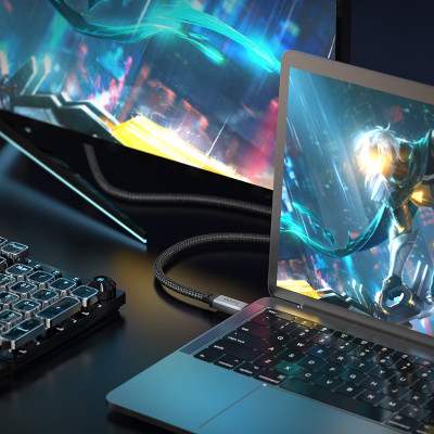 Кабель HOCO US05 USB4 100W HD high speed data cable(L=2M) Black