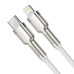 Кабель Baseus Cafule Series Metal Data Cable Type-C to iP PD 20W 2m White Кабель Baseus Cafule Series Metal Data Cable Type-C to iP PD 20W 2m White