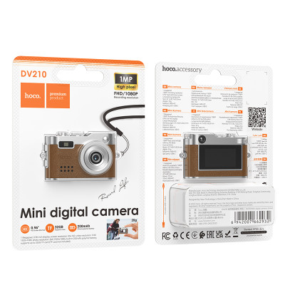 Міні цифрова фотокамера HOCO DV210 Mini digital camera Brown Міні цифрова фотокамера HOCO DV210 Mini digital camera Brown