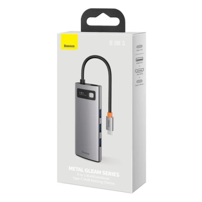 USB-хаб Baseus Metal Gleam Series 5-in-1 Multifunctional (Type-C to HDMI*1+USB3.0*3+PD*1) USB-хаб Baseus Metal Gleam Series 5-in-1 Multifunctional (Type-C to HDMI*1+USB3.0*3+PD*1)