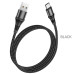 Кабель HOCO X50 USB to Type-C 3A, 1m, nylon, aluminum connectors, Black Кабель HOCO X50 USB to Type-C 3A, 1m, nylon, aluminum connectors, Black