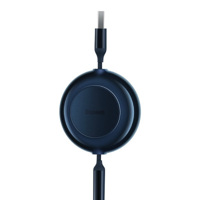 Кабель Baseus Bright Mirror 2 Series Retractable 3-in-1 Fast Charging  Data Cable USB to M+L+C 3.5A 1.1m Blue