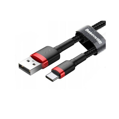Кабель Baseus Cafule Cable USB For Type-C 3A 2m Red+Black Кабель Baseus Cafule Cable USB For Type-C 3A 2m Red+Black