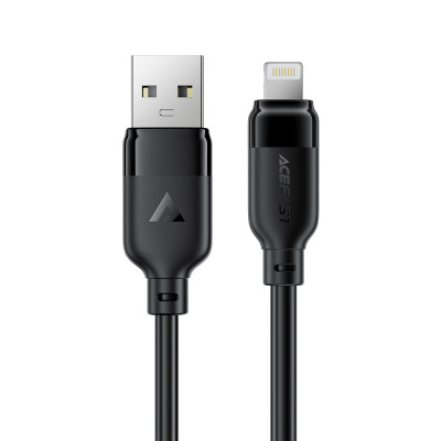 Кабель ACEFAST C16-06, USB to iP, 2.4A, 2m, TPE, TPU connectors, Black