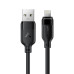 Кабель ACEFAST C16-06, USB to iP, 2.4A, 2m, TPE, TPU connectors, Black