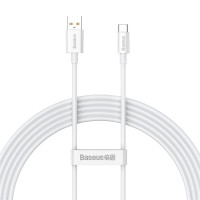 Кабель Baseus Superior Series Fast Charging Data Cable USB to Type-C 100W 2m Moon White Кабель Baseus Superior Series Fast Charging Data Cable USB to Type-C 100W 2m Moon White
