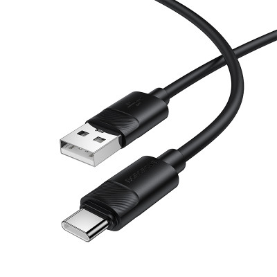 Кабель BOROFONE BX123 Leya silicone charging data cable Type-C Black Кабель BOROFONE BX123 Leya silicone charging data cable Type-C Black