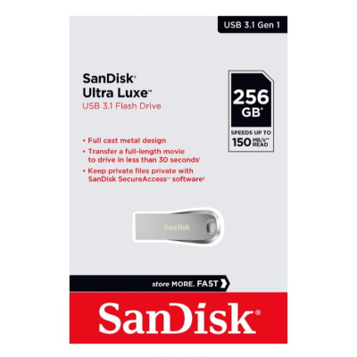 Флеш-накопичувач SanDisk USB 3.1 Ultra Luxe 256Gb (150Mb/s) Флеш-накопичувач SanDisk USB 3.1 Ultra Luxe 256Gb (150Mb/s)