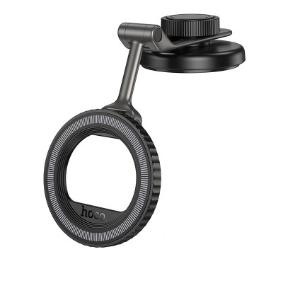 Автотримач для телефона HOCO H77 View folding magnetic ring car holder (center console) Black Metal Gray Автотримач для телефона HOCO H77 View folding magnetic ring car holder (center console) Black Metal Gray