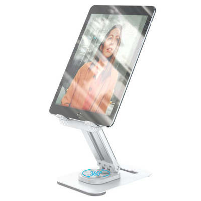 Тримач для мобільного HOCO PH48 Fun dual axis 360 rotating tablet desktop holder White Тримач для мобільного HOCO PH48 Fun dual axis 360 rotating tablet desktop holder White