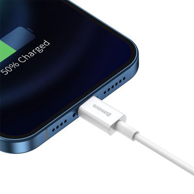 Кабель Baseus Superior Series Fast Charging Data Cable USB to iP 2.4A 0.25m White Кабель Baseus Superior Series Fast Charging Data Cable USB to iP 2.4A 0.25m White