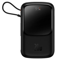 Зовнішній акумулятор Baseus Qpow Pro Digital Display Fast Charge 10000mAh 20W (Type-C cable) Black Зовнішній акумулятор Baseus Qpow Pro Digital Display Fast Charge 10000mAh 20W (Type-C cable) Black
