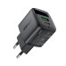 Мережевий зарядний пристрій ACEFAST A114 PD25W GaN charger (USB-A+USB-C) with digital display Black Мережевий зарядний пристрій ACEFAST A114 PD25W GaN charger (USB-A+USB-C) with digital display Black