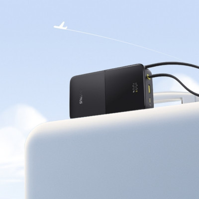 Зовнішній акумулятор Baseus EnerFill FC51 Bipow2 Pro Digital Display Power Bank with Built-in Cable 20000mAh 22.5W Cosmic Black