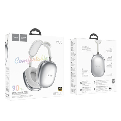Бездротові накладні навушники HOCO W55 Pleasing BT headphones Silver