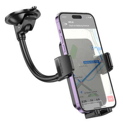 Автотримач для телефона HOCO H38 Cheetah car holder(windshield) Black Автотримач для телефона HOCO H38 Cheetah car holder(windshield) Black
