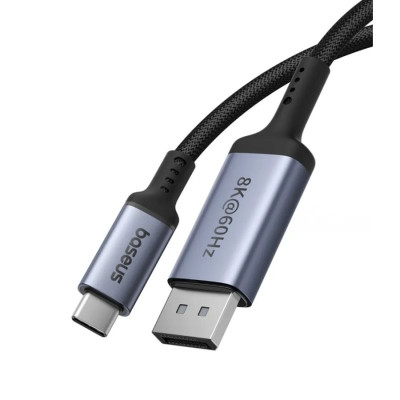 Адаптер Baseus High Definition Series Type-C to DP 8K Adapter 1.5m Cluster Black