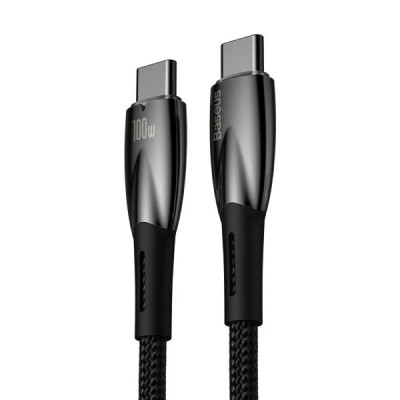 Кабель Baseus Glimmer Series Fast Charging Data Cable Type-C to Type-C 100W 1m Black